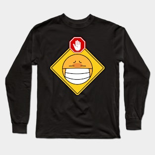 Alert Warning Facial Emoji Expressions #22 Long Sleeve T-Shirt